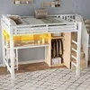 Letto a castello in metallo Flieks 140x200 cm con armadio, Anteprima dell’immagine prodotto 4