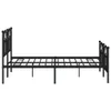 Bettgestell mit Kopf- und Fußteil Metall Schwarz 140x200 cm Produktbild-Vorschau 5