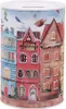 Clayre & Eef Spardosen Ø 10x15 cm Rosa Metall Häuser Produktbild-Vorschau 1