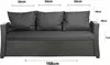 Poduszka na sofę rattanową antracyt | siedzisko 168x50x7 + Podgląd zdjęcia produktu 2
