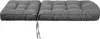 A gray tufted cushion for a garden chair, shown from a front-side angle against a white background. Produktbild-Vorschau