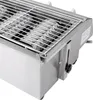A close-up view of a stainless steel gas grill. Produktbild-Vorschau