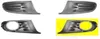 Four car fog light covers are displayed, two are solid, and two have a circular opening. Produktbild-Vorschau