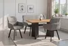 A dining room scene with a table, bench, and chairs. Produktbild-Vorschau