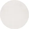 A plain white round rug.
