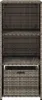 vidaXL Gartenschrank Grau 50x55x115 cm Poly Rattan Produktbild-Vorschau 7
