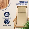 CASARIA® Sonnenliege Holz Wetterfest Klappbar 3-fach Produktbild-Vorschau 2