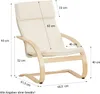 Homestyle4u Relaxsessel natur Schaukelstuhl Fernsehsessel Produktbild-Vorschau 7