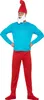 A man wearing a Papa Smurf costume. Produktbild-Vorschau