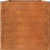 A close-up, straight-on view of a wooden raised garden bed. Produktbild-Vorschau
