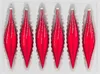 6 tlg. Glas-Zapfen Set in Classic Rot Silber Regen Produktbild-Vorschau 1