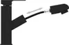 A black faucet with a pull-out spray head is shown against a white background. An arrow indicates the extendable nature of the spray head. Náhľad obrázku produktu