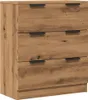 vidaXL Credenza Artisan in rovere 60x30x70 cm Materiale a Anteprima dell’immagine prodotto 2