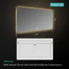 EMKE LED Badspiegel 100x60cm mit Beleuchtung 3 Lichtfarbe Produktbild-Vorschau 5