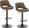 Two brown bar stools are shown against a white background. Produktbild-Vorschau