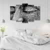 5-teiliges leinwandbild buddha schwarz und weiß 200x100 cm Produktbild-Vorschau 3