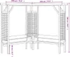 vidaXL Eck-Pergola mit Bank Kiefernholz Imprägniert Produktbild-Vorschau 10