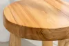 Massivholz Hocker BALI 45cm rund Teak Beistelltisch Produktbild-Vorschau 9