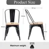 4x chaise de cuisine chaise de salle à manger en METAL Voir les images du produit 3