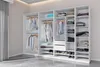 Marmex TRES03 Weiß Kleiderschrank mit Einlegeböden und Produktbild-Vorschau 8