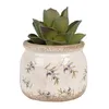 Clayre & Eef Innenblumentopf Ø 12x10 cm Beige Blau Keramik Produktbild-Vorschau 2