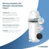 An exploded view illustration of a water filter cartridge with text explaining its components. Podgląd zdjęcia produktu