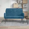 vidaXL Lavice modrá 108x79x79 cm Velvet Náhled obrázku produktu 2