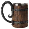 Handgefertigter Bierkrug aus Holzfässern, eimerförmiges Produktbild-Vorschau 1