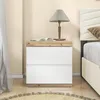 OKWISH Table de nuit - Chevet Moderne avec 2 Tiroirs et Voir les images du produit 5