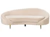 BELIANI Sofa Hellbeige Samt 2-Sitzer Oval Gebogen Dicke Produktbild-Vorschau 1