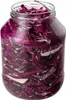 A glass jar filled with chopped red cabbage. Voir les images du produit