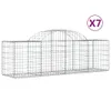 vidaXL Gabionen mit Hochbogen 7 Stk. 200x50x60/80 cm Produktbild-Vorschau 3