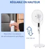 HOMCOM Ventilateur sur pied puissant 50 W, ventilateur Voir les images du produit 4