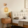 Wandleuchte E27 Vintage Boho Wandlampe Rattan Lampenschirm Produktbild-Vorschau 9