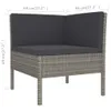 vidaXL 9-tlg. Garten-Lounge-Set mit Auflagen Poly Rattan Produktbild-Vorschau 10