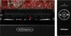 A close-up view of an electric fireplace's control panel and remote control. Produktbild-Vorschau