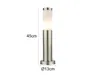 A product shot of a silver bollard light with dimensions indicated. Anteprima dell’immagine prodotto