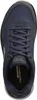 A top-down view of a navy blue Skechers athletic shoe. Voir les images du produit