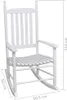 vidaXL Sedia a dondolo con seduta curva in legno bianco Anteprima dell’immagine prodotto 11