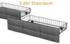 Letto imbottito ProximaX 140x200 cm, tessuto in lino Anteprima dell’immagine prodotto 13
