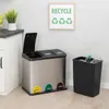 Kosz Na Śmieci Srebrny Do Kuchni Segregacja Inox 24l VKO2 Podgląd zdjęcia produktu 6