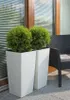 Quadratische hohe Meißel Blumentopf 19x36cm Weiß + Einsatz Produktbild-Vorschau 9