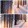 Wanduhr - Rund - Glasuhr - Wald Winter Schnee - 30x30cm - Produktbild-Vorschau 8