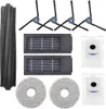 A collection of cleaning accessories for a robot vacuum cleaner, including brushes, filters, and mop pads, laid out on a white background. Anteprima dell’immagine prodotto