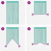 vidaXL Závěsy z nití 2 ks. Tyrkysové 100x250 cm Náhled obrázku produktu 6