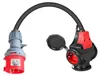 Adaptér CEE 16A 400V na 3x 230V 16A rozdělovač, gumový Náhled obrázku produktu 1
