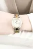 A close-up shot of a woman's wrist wearing a two-tone watch. Produktbild-Vorschau