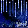 2.4M Chaîne de Lumières Noël Bleu 8 tubes LED pluie Voir les images du produit 10
