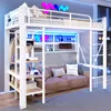 Flieks etagebed 90x200 cm met kledingroede en plank, Productafbeelding-voorbeeld 2