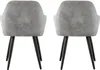 Two gray chairs with black legs are shown from the back on a white background. Voir les images du produit